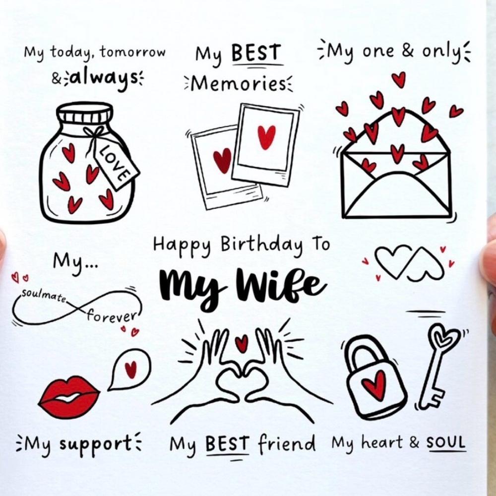 Romantic Birthday Card For Wife